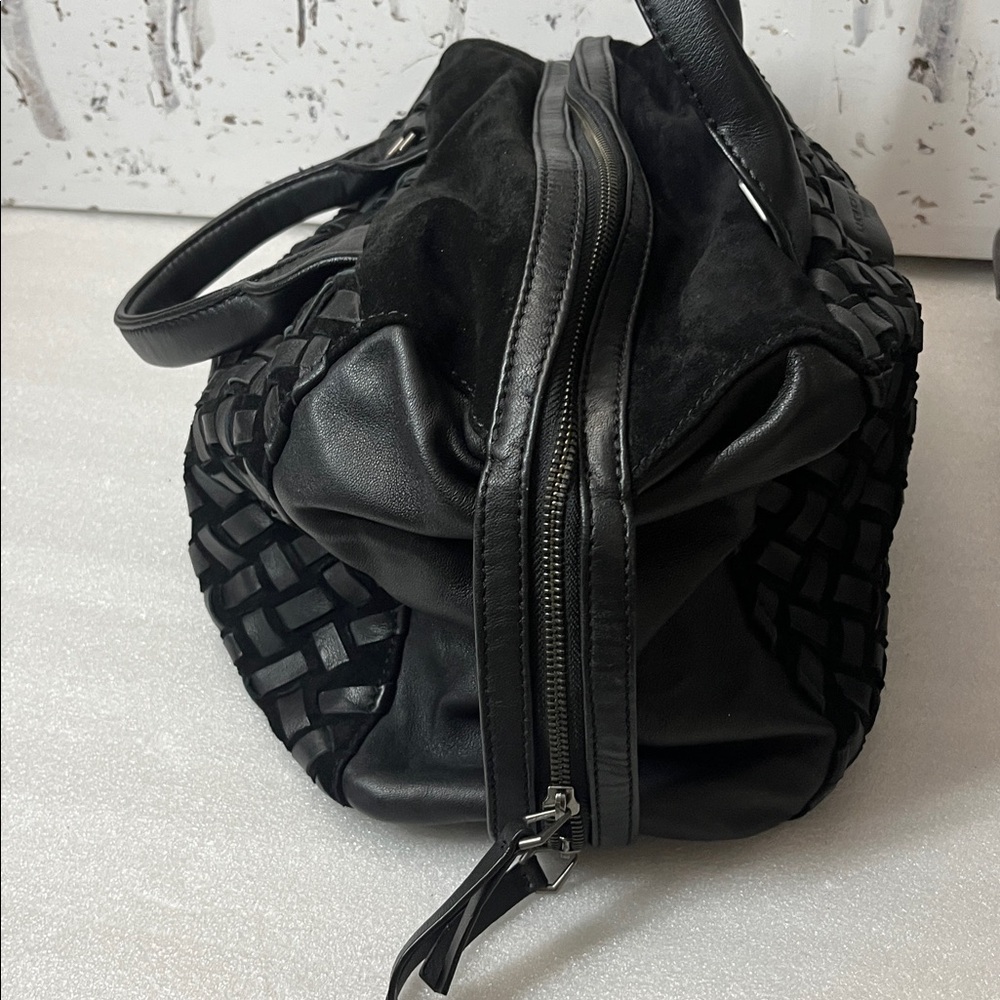 Liebeskind Black Woven Leather Satchel - Picture 5 of 12